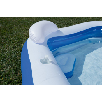 Dmuchany Basen dla rodziny 213x206cm BESTWAY + 2 Siedzenia + 2 Poduszki + 2 Miejsca na napoje